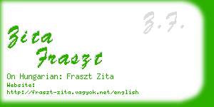 zita fraszt business card